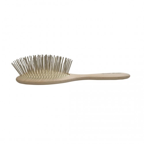 SPAZZOLA OVALE DENTI LUNGHI BIANCA