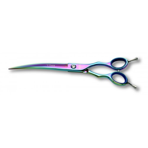 FORBICE GEIB PROFESSIONALE TOELETTATURA ENTREE BLUE TITAN 8.0 IN CURVA