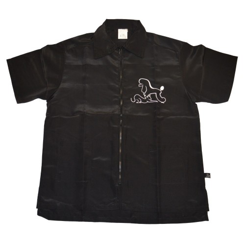 CAMICE NERO CANE BIANCO TAGLIA L